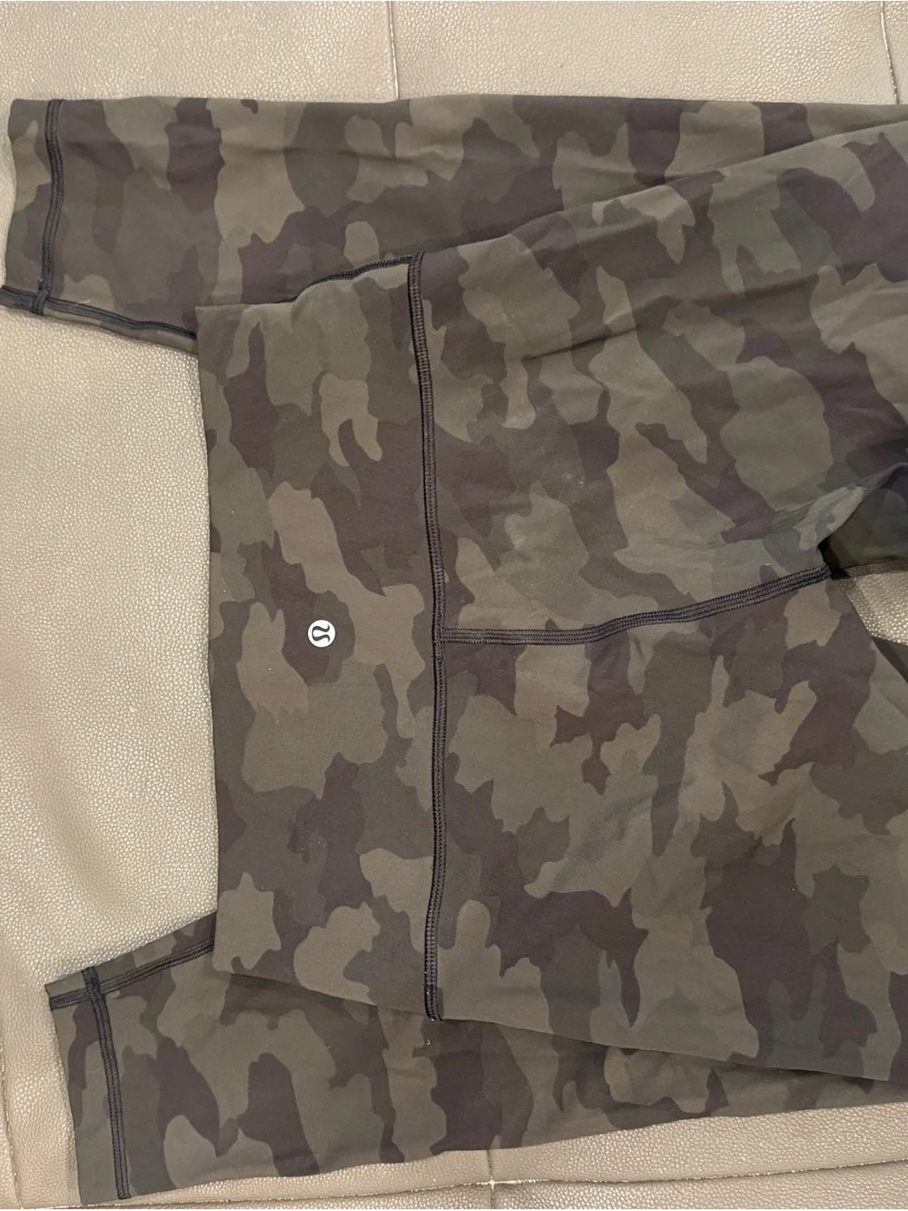 lululemon athletica Camo Leggings in Olive and Dark Green